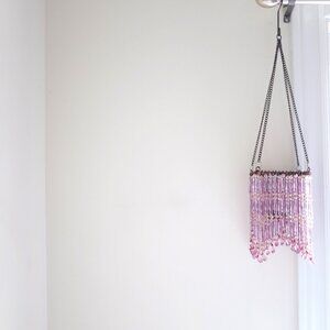 COPY - Purple acrylic crystal embellished candle holder hanger